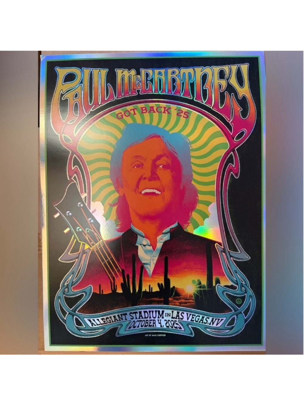 Paul McCartney Got Back 2025 Las Vegas Poster Original | Mint Condition